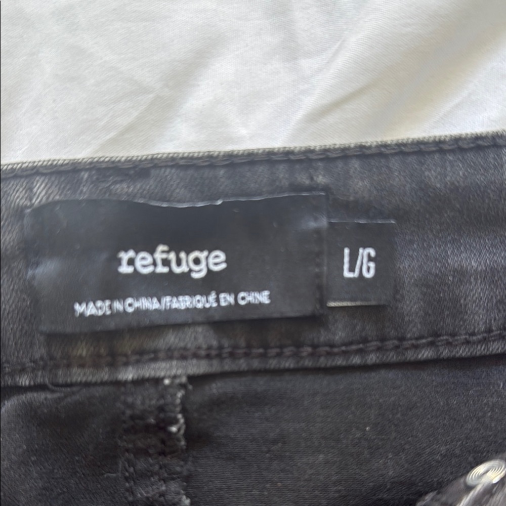Refuge Charcoal Denim Skirt - Picture 2 of 4
